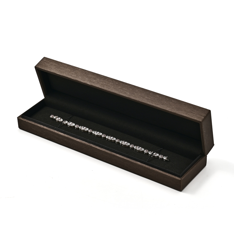 FANXI Custom Brown Microfiber PU Leather Jewelry Box