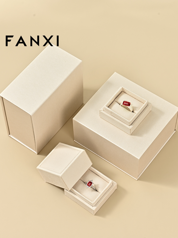 FANXI Factory Polychrome Paper Velvet Jewelry Box