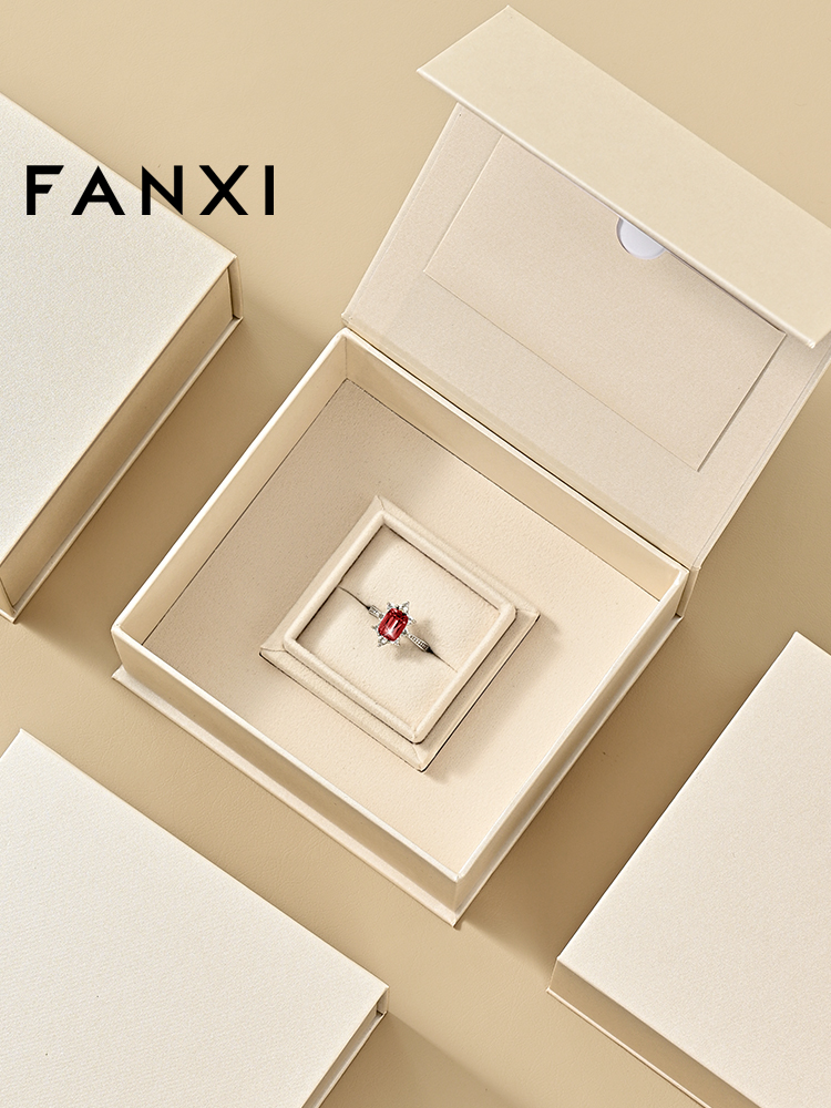 FANXI Factory Polychrome Paper Velvet Jewelry Box