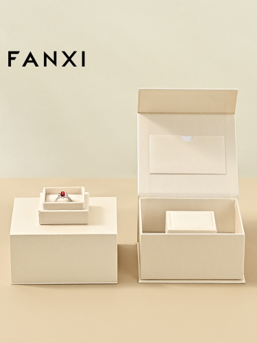FANXI Factory Polychrome Paper Velvet Jewelry Box