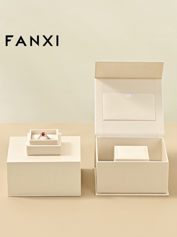 FANXI Factory Polychrome Paper Velvet Jewelry Box