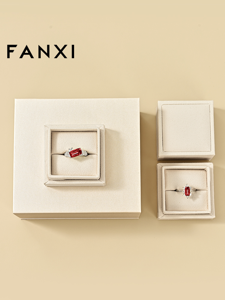FANXI Factory Polychrome Paper Velvet Jewelry Box