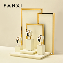 FANXI Fashion Polychrome Microfiber Metal Watch Display