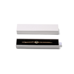 FANXI Custom White Vlevet Paper Long Chain Box
