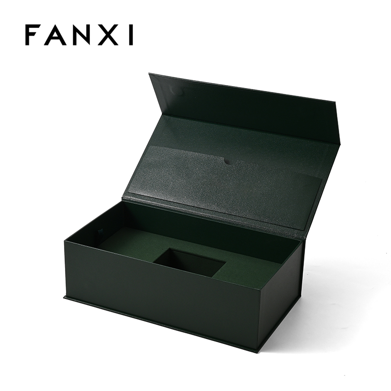 FANXI Custom Green Paper Microfiber Magnetic Box