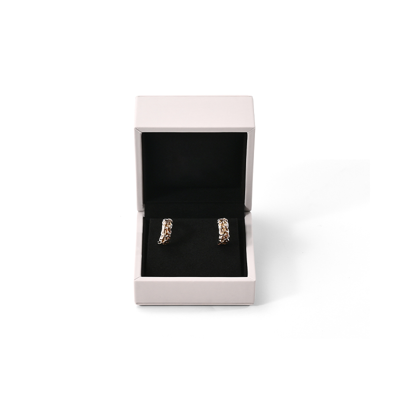 FANXI Custom Black PU Leather Microfiber Ear Nail Box