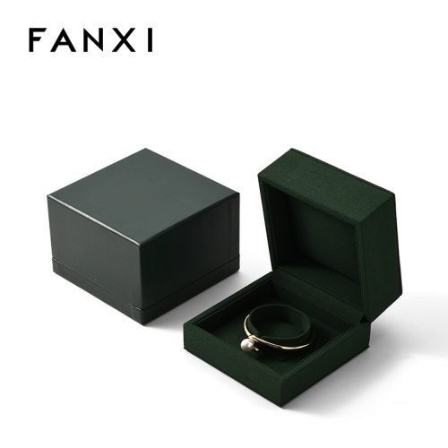 FANXI Custom Green Microfiber Bracelet Box