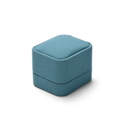 FANXI Custom Blue Microfiber Ring Box