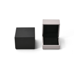 FANXI Custom Black PU Leather Microfiber Ear Nail Box