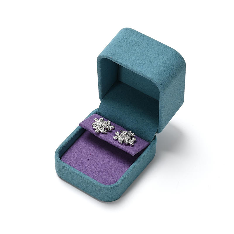 FANXI Custom Blue Microfiber Ring Box