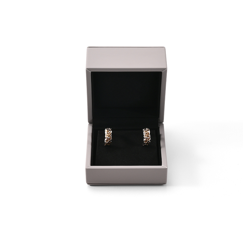 FANXI Custom Black PU Leather Microfiber Ear Nail Box