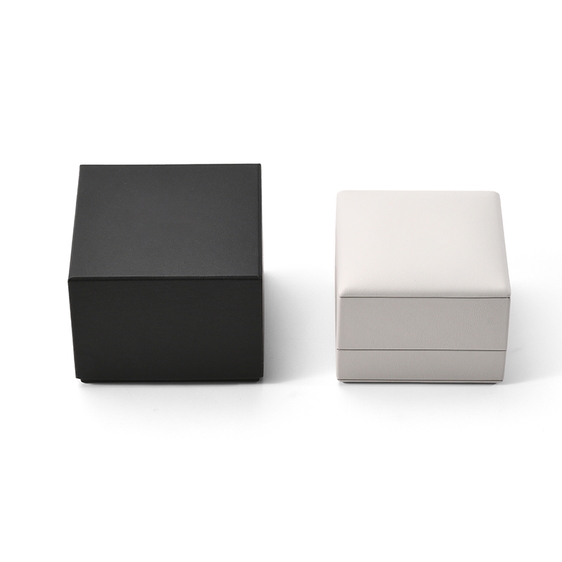 FANXI Custom White PU Leather Microfiber Ring Box