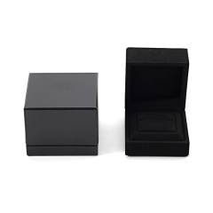 FANXI Custom Black PU Leather Microfiber Ring Box