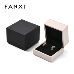 FANXI Custom Pink PU Leather Microfiber Ear Nail Box