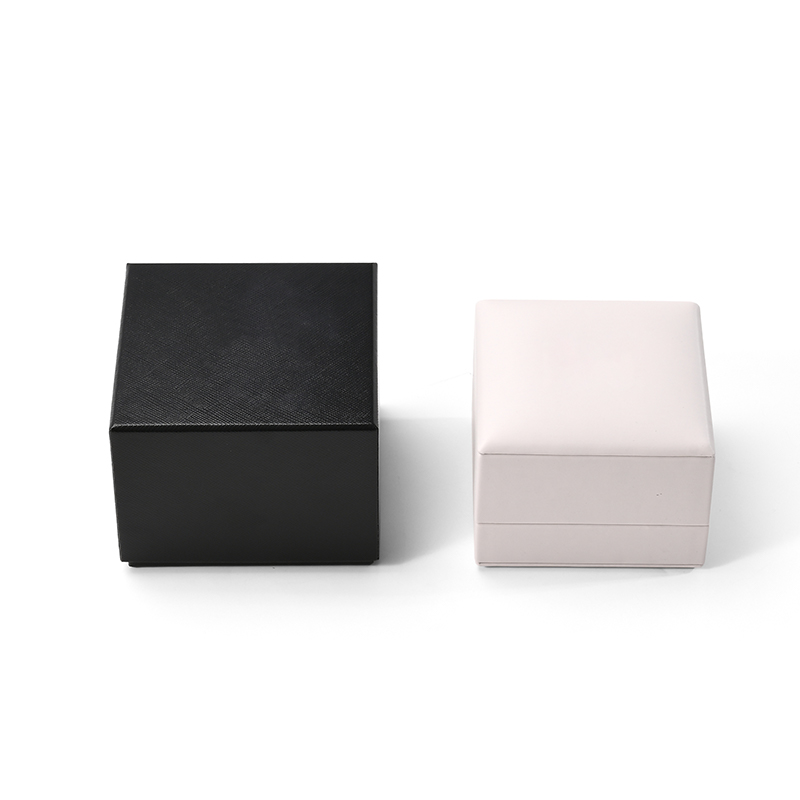 FANXI Custom Black PU Leather Microfiber Ear Nail Box