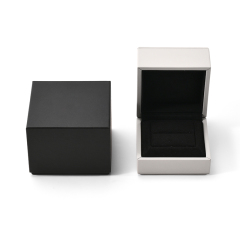 FANXI Custom White PU Leather Microfiber Ring Box