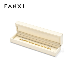 FANXI Custom Beige Microfiber Bracelet Box