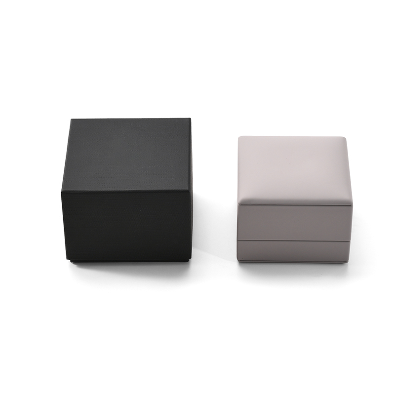 FANXI Custom Black PU Leather Microfiber Ear Nail Box