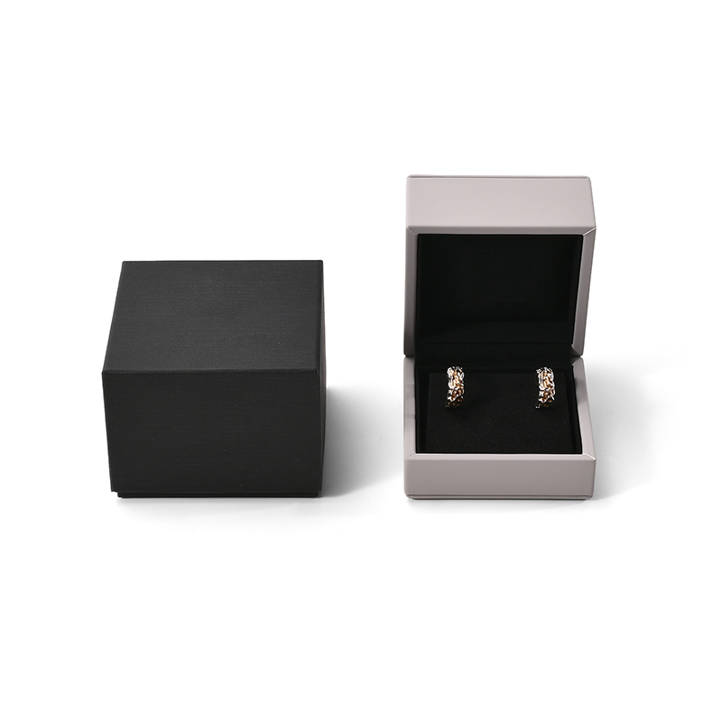 FANXI Custom Black PU Leather Microfiber Ear Nail Box
