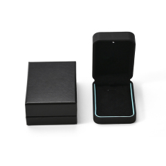 FANXI Custom Black PU Leather Microfiber Locket Box