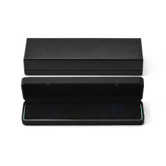 FANXI Custom Black PU Leather Microfiber Bracelet Box