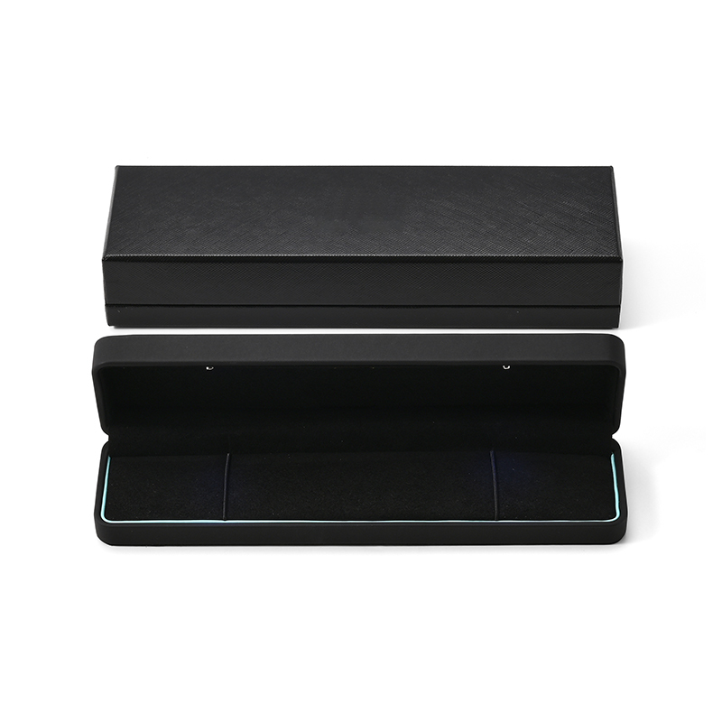 FANXI Custom Black PU Leather Microfiber Bracelet Box