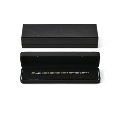 FANXI Custom Black PU Leather Microfiber Bracelet Box