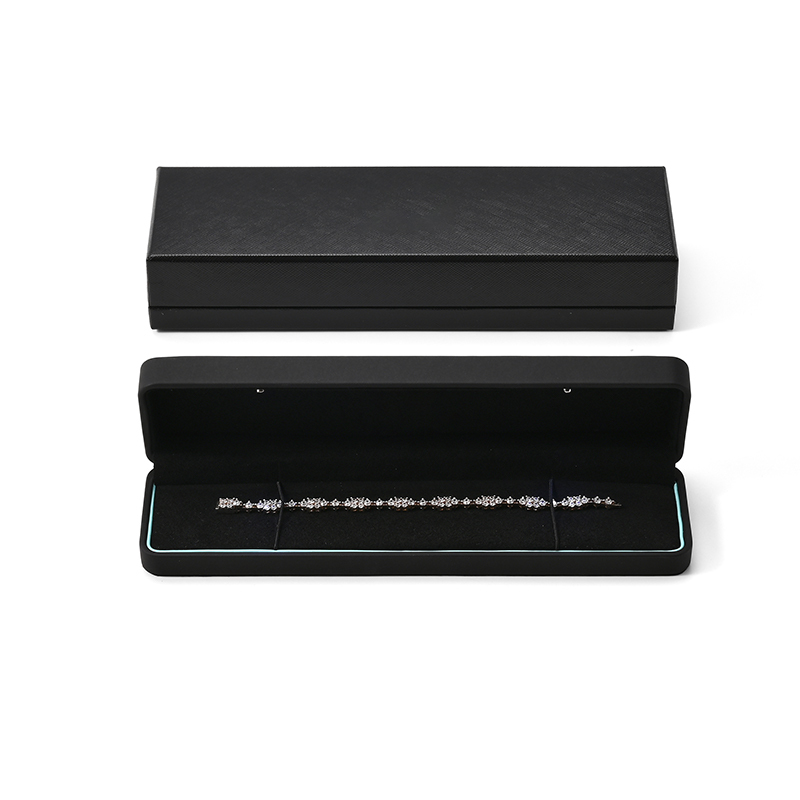 FANXI Custom Black PU Leather Microfiber Bracelet Box