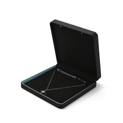 FANXI Custom Black PU Leather Microfiber Necklace Box