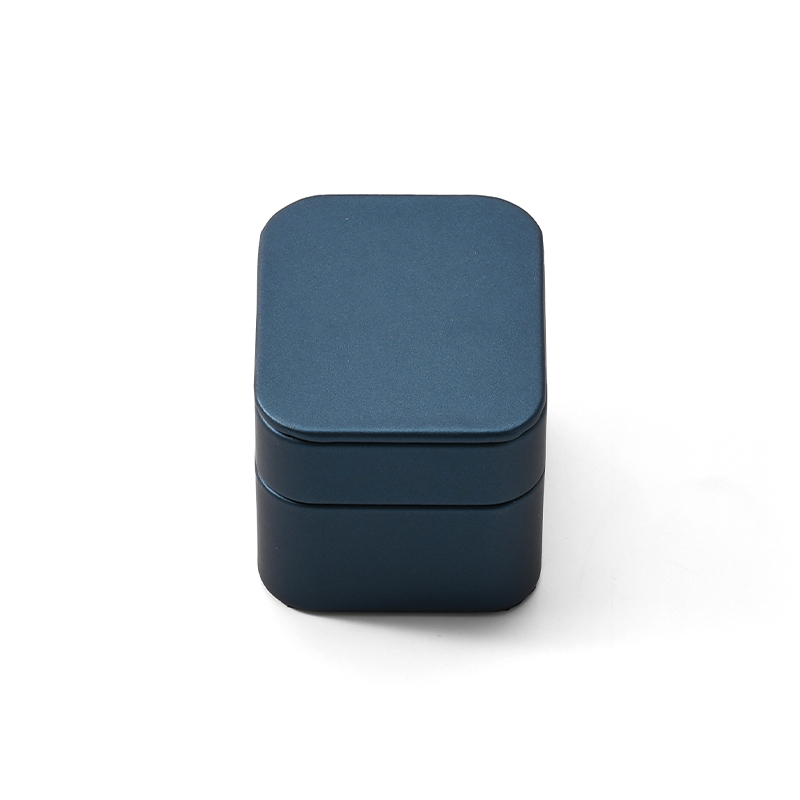 FANXI Custom Blue PU Leather Velvet Ring Box
