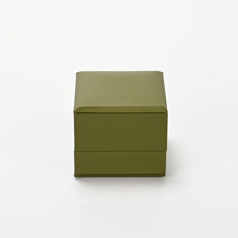 FANXI Custom Green Leatherette Paper Microfiber Ring Box