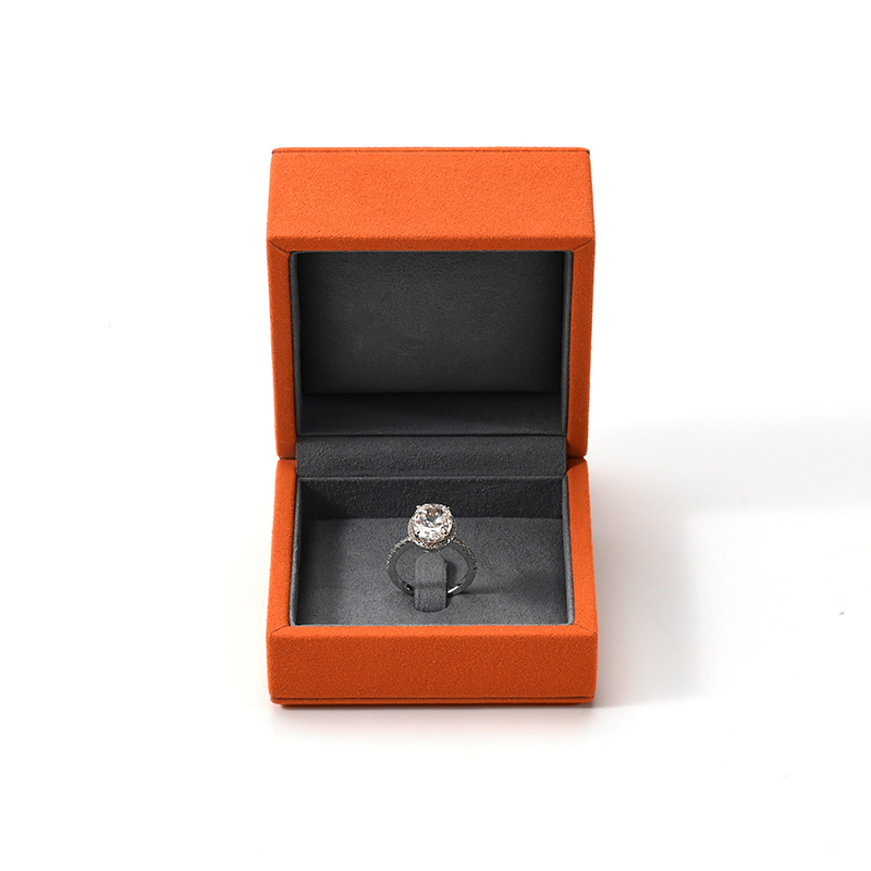 FANXI Custom Orange Microfiber Ring Box