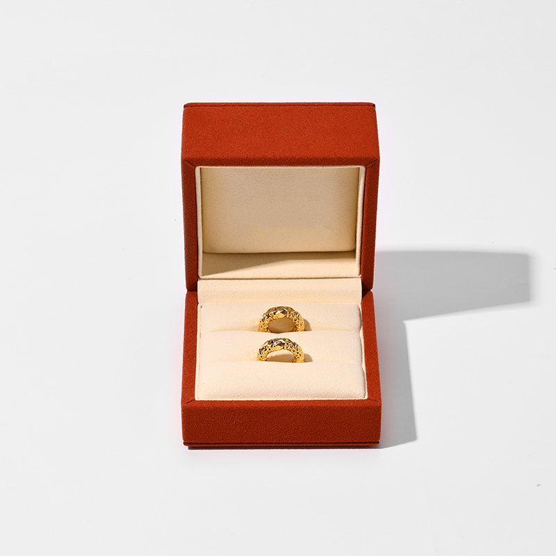 FANXI Custom Red Microfiber Ring Box