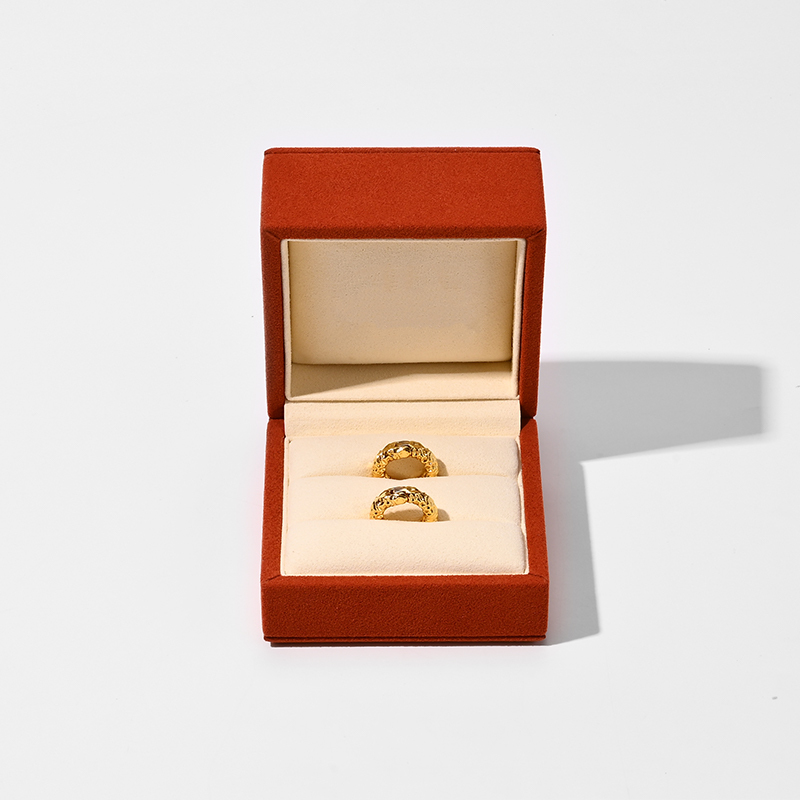 FANXI Custom Red Microfiber Ring Box