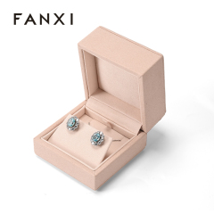 FANXI Custom Pink Microfiber Jewelry Box