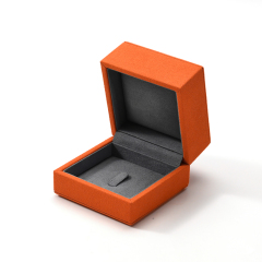 FANXI Custom Orange Microfiber Ring Box