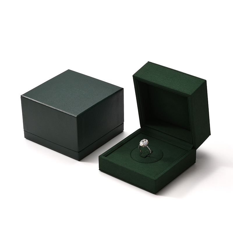 FANXI Custom Green Microfiber Ring Box