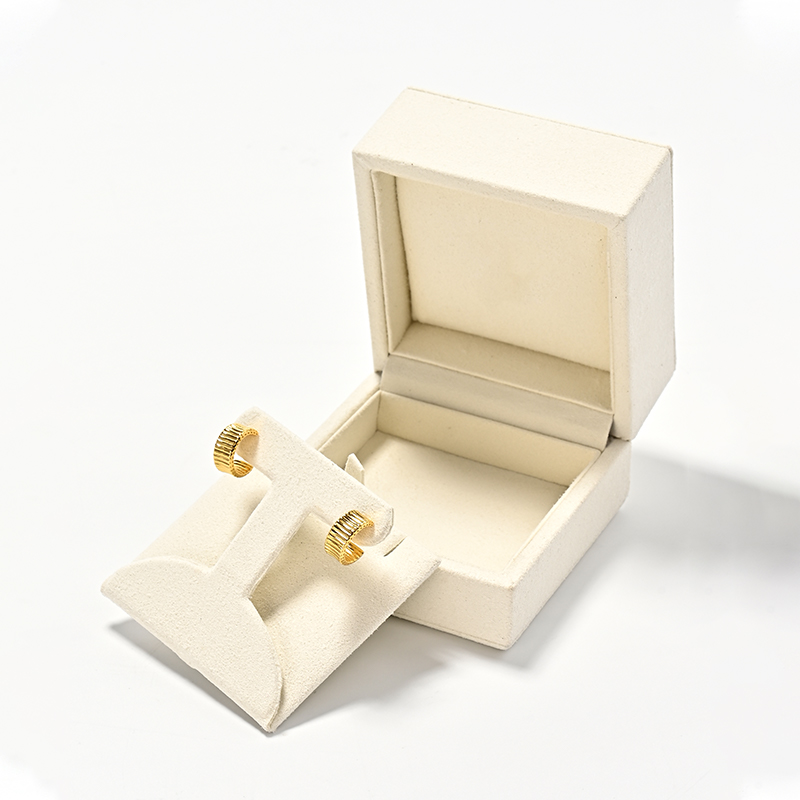 FANXI Custom Beige Microfiber Jewelry Box