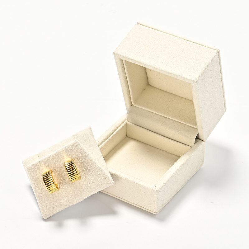 FANXI Custom Beige Microfiber Jewelry Box
