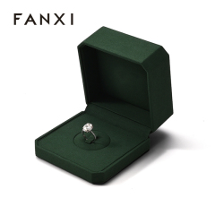 FANXI Custom Green Microfiber Ring Box
