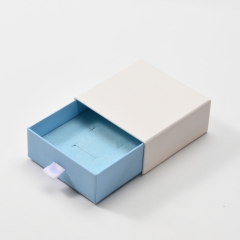 FANXI Custom Blue Leatherette Paper Jewelry Box