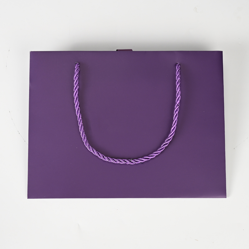 FANXI Custom Purple Paper Jewelry Bag