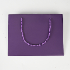 FANXI Custom Purple Paper Jewelry Bag