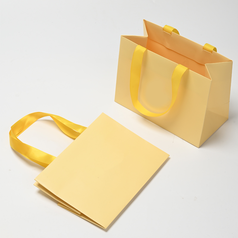 FANXI Custom Yellow Paper Jewelry Bag