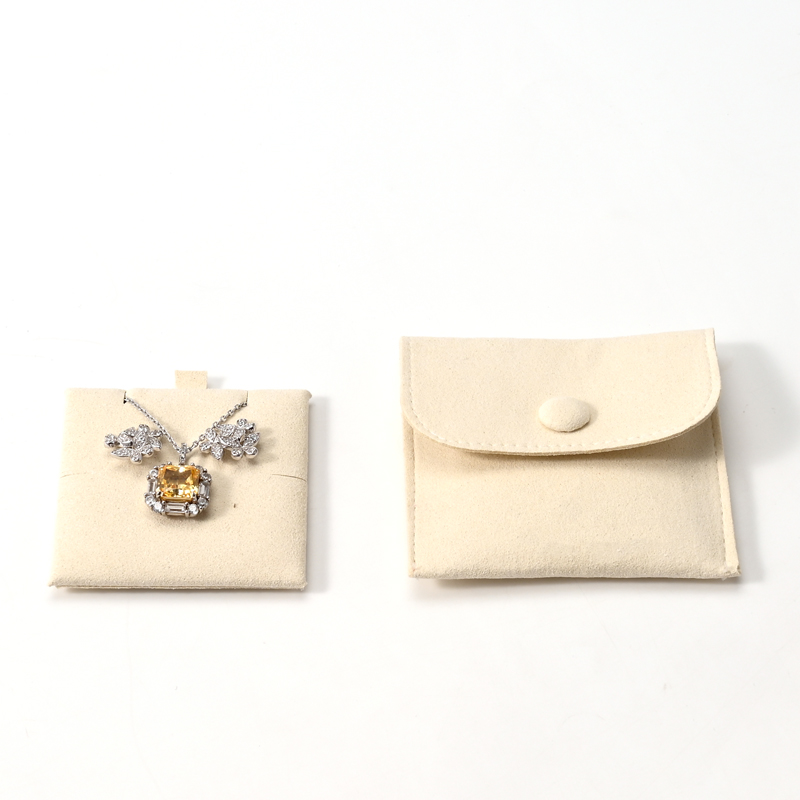 FANXI Custom Yellow Microfiber Jewelry Pouch