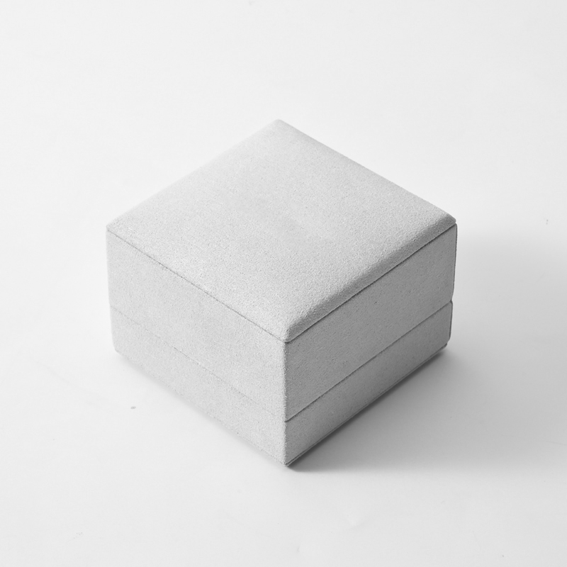 FANXI Custom Blue PU Leather Microfiber Ring Box