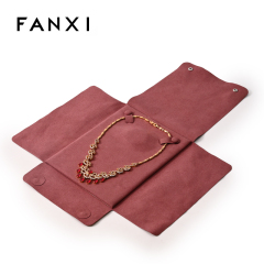 FANXI Custom Red Microfiber Necklace Pouches