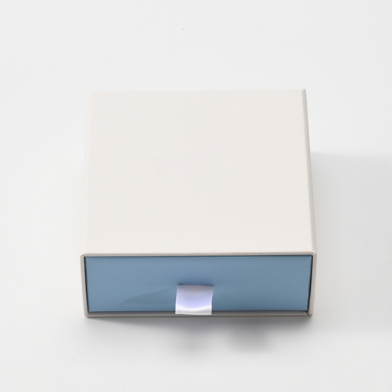 FANXI Custom Blue Leatherette Paper Jewelry Box