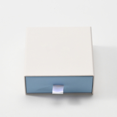 FANXI Custom Blue Leatherette Paper Jewelry Box