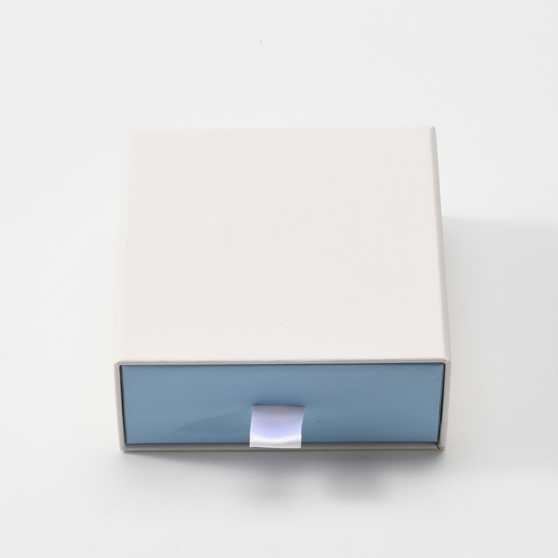 FANXI Custom Blue Leatherette Paper Jewelry Box